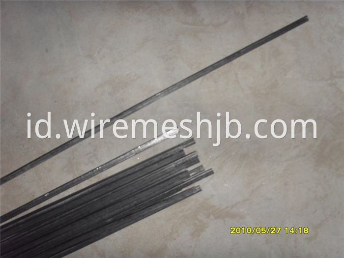 black flat steel wire